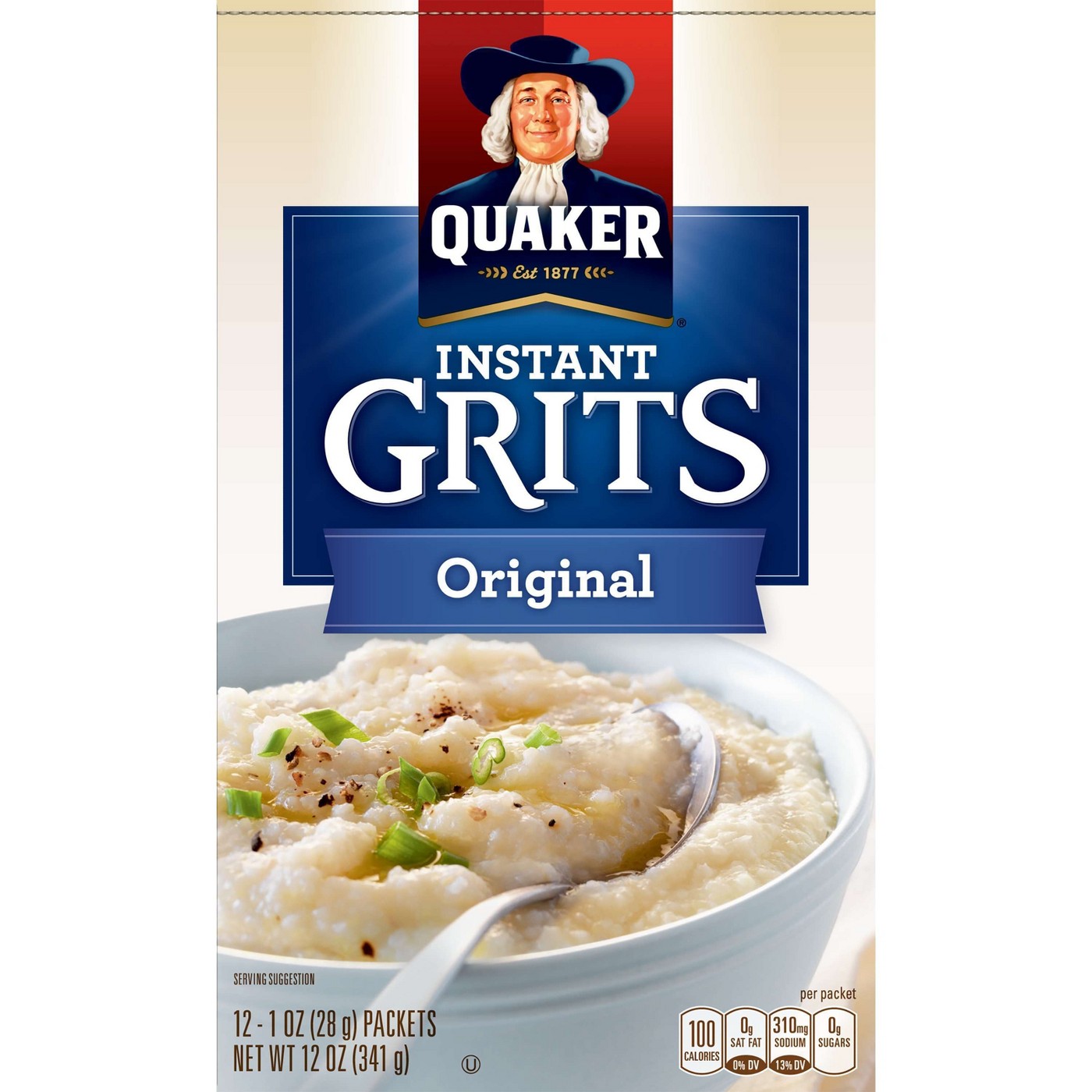 QUAKER INSTANT GRITS ORIGINAL   12oz