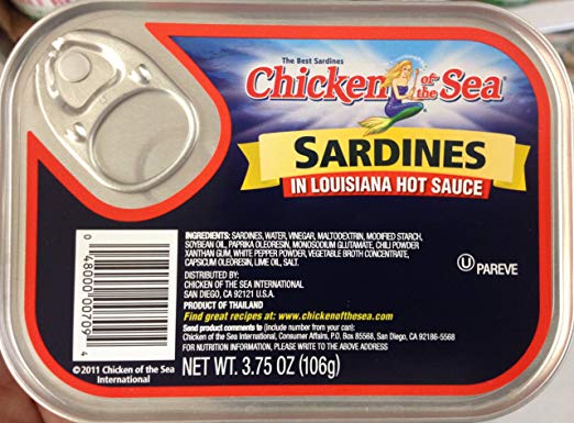 CHICKEN OF THE SEA SARDINES HOT SAUCE   3.75oz